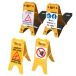 Stand with pyramid-type plate