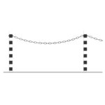 Chain railing post