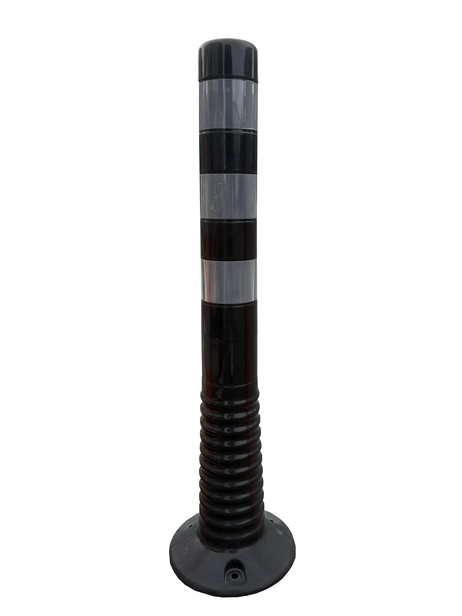 IMG_2378 Black rubber bollard with cast base - large - Image 1
